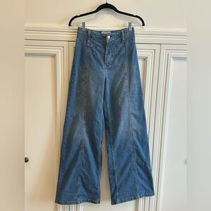 We The Free Flare Wide Leg Blue Jeans